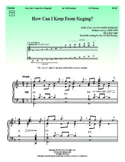 How Can I Keep From Singing