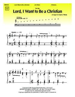 Lord I Want to Be a Christian